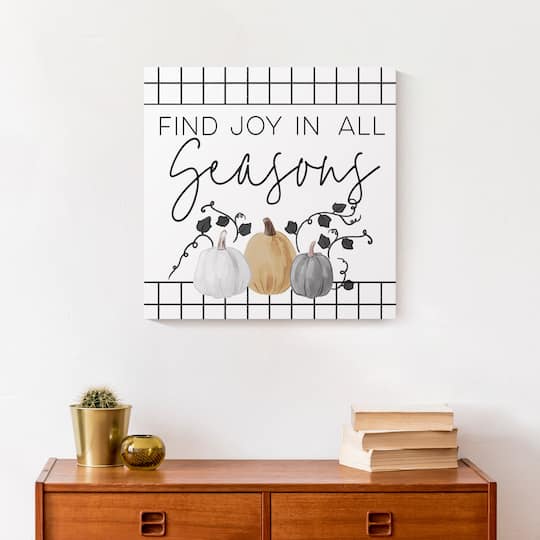 Find Joy Pumpkins Canvas Wall Art